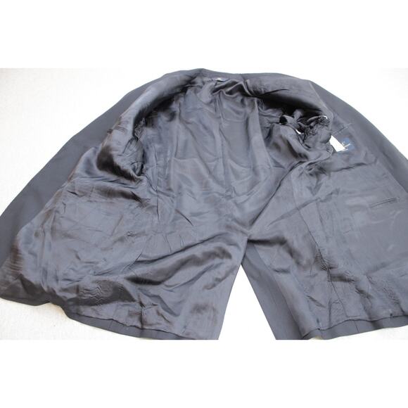 Brooks Brothers Blazer Mens 44L Navy Blue 346 Wool Blend Stretch 2 Buttons - Picture 5 of 12